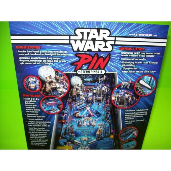 Star Wars PIN Pinball FLYER Home Model Original Game Artwork Sheet Space Sci-Fi - Picture 6 of 7
